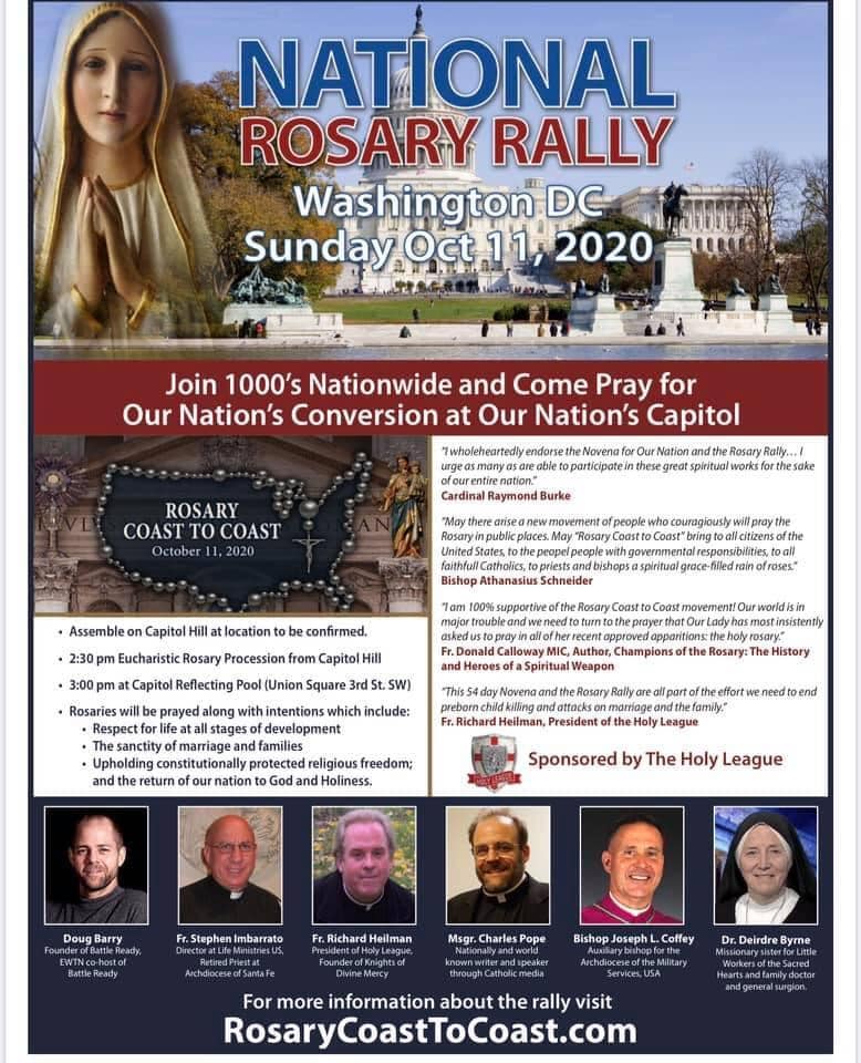 Rosary Coast to Coast & National Rosary Rally – October 11, 2020Rosary ...