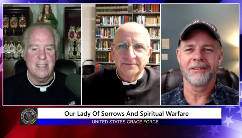 Grace Force Podcast Episode 210 – Our Lady of Sorrows and Spiritual Warfare